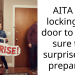 AITA for locking the door to make sure the surprise was prepared?