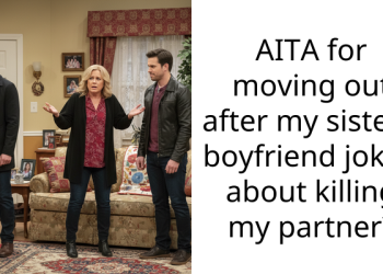 AITA for moving out after my sister’s boyfriend joked about k**ling my partner?
