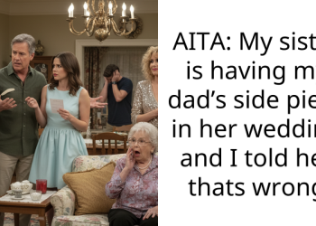 AITA: My sister is having my dad’s side piece in her wedding and I told her thats wrong