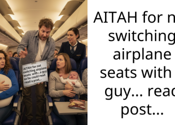AITAH for not switching airplane seats with a guy… read post…