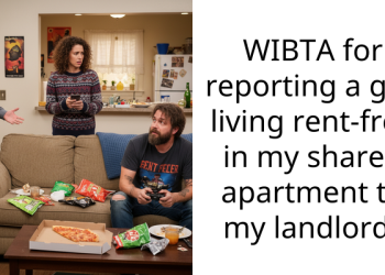 WIBTA for reporting a guy living rent-free in my shared apartment to my landlord?