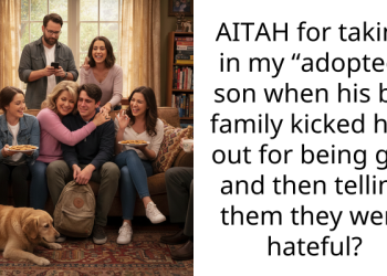 AITAH for taking in my “adopted” son when his bio family kicked him out for being gay and then telling them they were hateful?