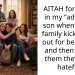 AITAH for taking in my “adopted” son when his bio family kicked him out for being gay and then telling them they were hateful?