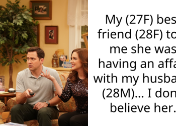 My (27F) best friend (28F) told me she was having an affair with my husband (28M)… I don’t believe her.