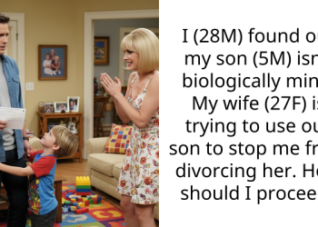 I (28M) found out my son (5M) isn’t biologically mine. My wife (27F) is trying to use our son to stop me from divorcing her. How should I proceed?