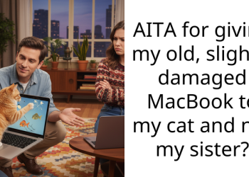 Redditor’s Sister Is Giving Them A Hard Time For Giving Their Banged-Up Old MacBook To Their Cat Instead Of Her