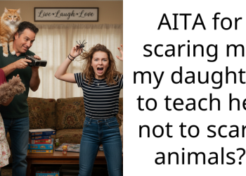 Father Scares His Daughter to Teach Her That Scaring Animals Is Not Good, but His Wife Thinks He Is Childish for Doing So