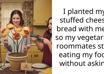 OP Secretly Fills Cheese Bread With Pepperoni To Get Back At Vegan Roommates Who Always Eat Their Food Without Permission