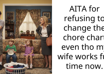 Unemployed Husband Calls Out Wife’s Hypocrisy When She Refuses Doing What He Did When He Was Breadwinner