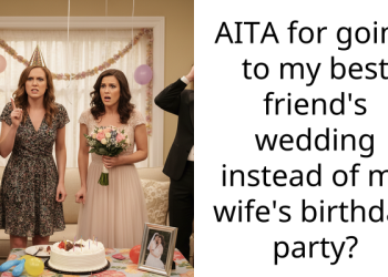 Man Gets Called Out For Choosing To Go To His Best Friend’s Wedding Instead Of His Wife’s Birthday Party