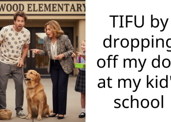 Hilarious – Man Unintentionally Drops Off His Dog At Son’s School, Kids At Cla*s Have A Blast With The Canine