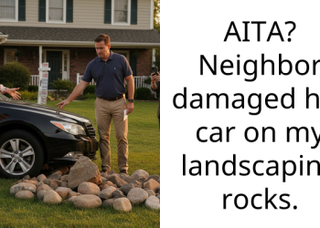 Redditor Faces Off With Neighbor Blaming Them For Car Damage Caused By Overlooked Landscaping Rocks On Redditor’s Property