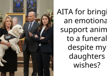 Dad Brings Stepdaughter’s Emotional Support Animal to Funeral, Gets Yelled at by Daughter and Asked to Go Home