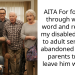 Parents’ Neglect Forces Redditor To Report Disabled Brother As Abandoned