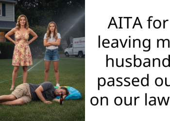Husband Is Furious After His Wife Leaves Him Pa*sed Out On The Gra*s To Care For Their Son