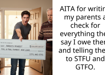 30-Year-Old Repays Parents for Lifetime of Support with Check and Demand for Silence and Space