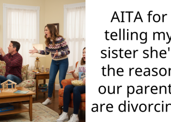 Man Tells Adult Deadbeat Sister That She Is The Reason Their Elderly Parents Are Getting Divorced