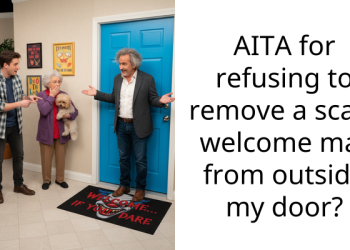 Redditor Refuses To Remove Scary Doormat From Hallway Even After Pleas From Neighbors That It Terrifies Their Little Kids