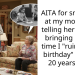 Redditor Embarra*ses Mother in Family & Friends Group Chat Over Constant Accusations of Ruining Her Birthday 20 Years Ago