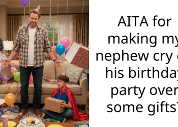 Aunt Made Her Nephew Cry At His B-day Party Because He’s A Materialist, And His Parents Allow Him Such Impolite Behavior