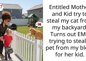 Ent*tled Mother And Child Attempt To Take Neighbor’s Cat From The Backyard