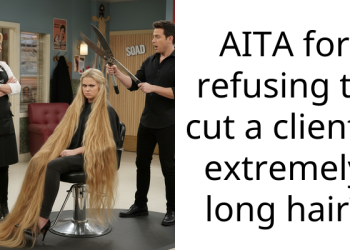 Stylist Declines To Trim Client’s Extremely Long Hair Due To A Bad Knee, Sparking A Battle Over Non-Refundable Booking Fee