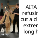 Stylist Declines To Trim Client’s Extremely Long Hair Due To A Bad Knee, Sparking A Battle Over Non-Refundable Booking Fee