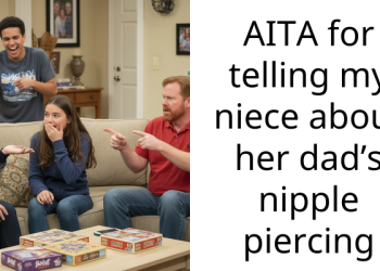 Strict Dad Forbids Teen Daughter’s Nose Piercing, Only For Uncle To Expose Dad’s Secret N***le Piercing