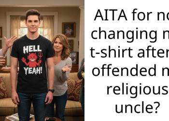 Teenager Refuses to Change Her “Evil” T-Shirt After It Offended Her Religious Uncle; Her Dad Gets Stressed Over It