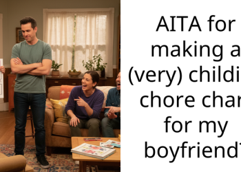 Frustrated Girlfriend Crafts A Bright Childish Ch**e Chart For Her Boyfriend After Exhausting Every Other Means To Remind Him Of His Share Of Household Tasks