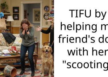 Man Offers To Help His Friend’s Dog With Her “Scooting”, Which Ends Up In Complete Disaster