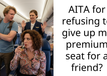 Man Holds Onto Premium Plane Seat Despite Friend’s Plea To Sit With Girlfriend, Wonders If That Makes Him An A-Hole