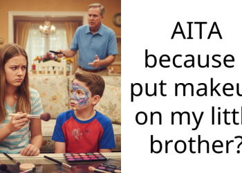 Teenager Makes Her Little Brother Look Cuter By Applying Makeup On Him, Gets Grounded For It And Redditors React