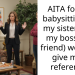 Woman Refuses To Babysit Her Sister’s Kids After Her Friend Refused Giving Her A Reference