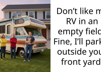 Neighborhood Karen Faces Irony Of Unsightly RV Parked By Her Yard Due To City Rules She Supported
