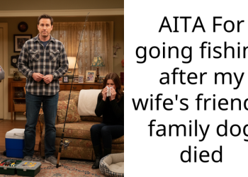 Wife Gives Her Husband The Silent Treatment After He Went Fishing During Their Vacation Instead Of Consoling Her Friends Who Just Lost Their Dog