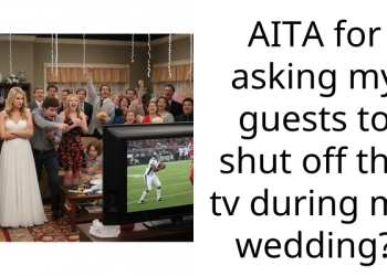 Bride Gets Panic Attack As She Tells Her Guests To Turn Off TV And Enjoy Wedding