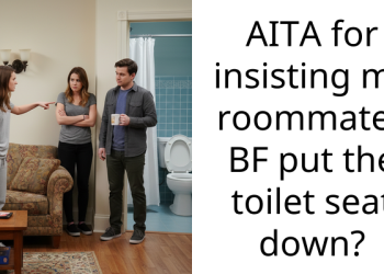 Lady Gets Into An Argument With Her Roommate Because Her Boyfriend Has A Habit Of Always Forgetting To Put The Toilet Seat Down