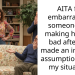 Redditor Puts A Nosy Woman In Place By Embarra*sing Her After She Tried To Make Incorrect A*sumptions About Her Life