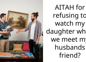 AITAH for refusing to watch my daughter when we meet my husbands friend?