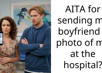 AITA for sending my boyfriend a photo of me at the hospital?