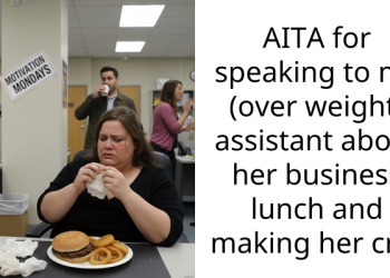 AITA for speaking to my (over weight) a*sistant about her business lunch and making her cry?