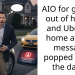 AIO for getting out of his car and Ubering home after a message popped up on the dash?