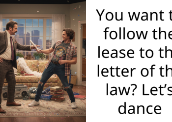 You want to follow the lease to the letter of the law? Let’s dance