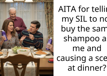 AITA for telling my SIL to not buy the same shampoo as me and causing a scene at dinner?