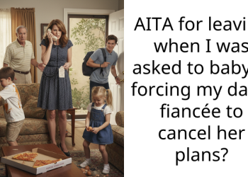 AITA for leaving when I was asked to babysit forcing my dad’s fiancée to cancel her plans?