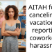 AITAH for not canceling my vacation and reporting a coworker for h***ssment?