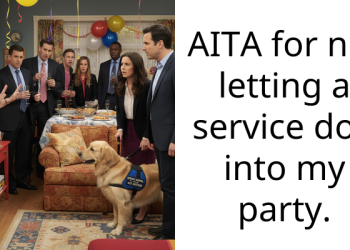 AITA for not letting a service dog into my party.