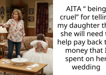 AITA “ being cruel” for telling my daughter that she will need to help pay back the money that I spent on her wedding