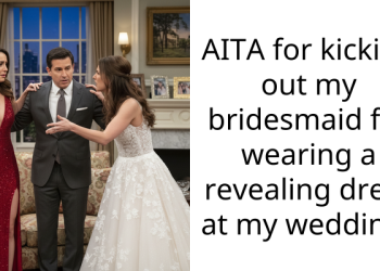 AITA for kicking out my bridesmaid for wearing a revealing dress at my wedding?